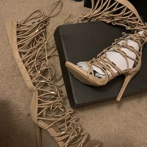 Sexy lace up tie up heels (open to best offer)